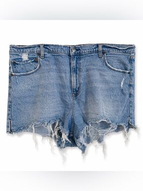 Abercrombie & Fitch Mom Shorts Size 35 / 20 High Rise Distressed Denim Cutoff